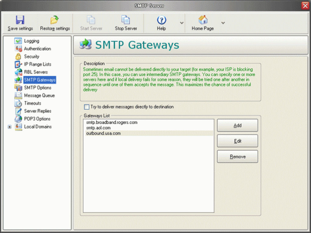 smtp server software